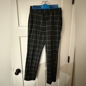 GAP Women's Black Checkered Pants